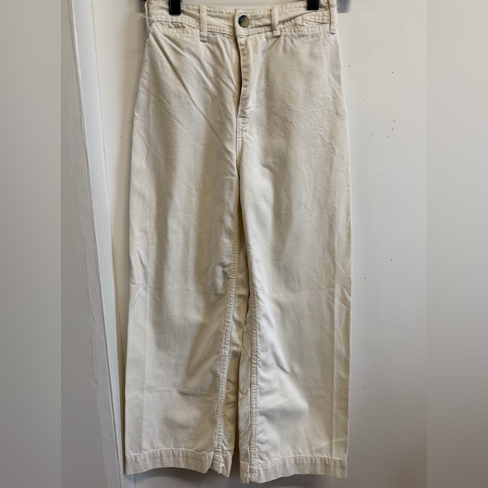 Free People We The Free Cream Wide Leg trouser style boho Pants Size 24